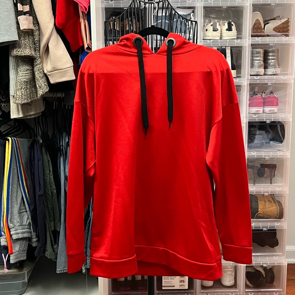 Red Zara hoodie top